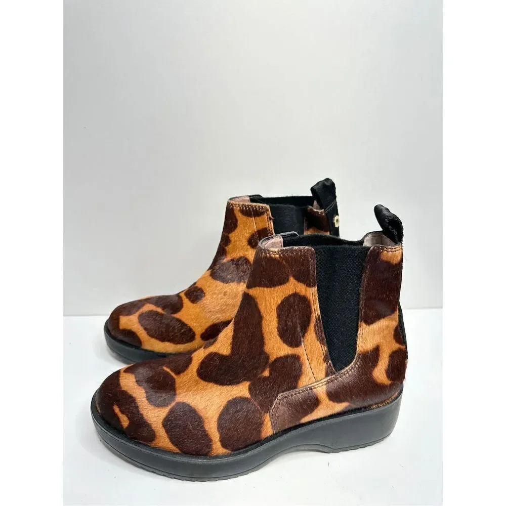 Louise et Cie Zareb Genuine Calf Hair‎ Womens 5.5 Platform Bootie Cognac Boots